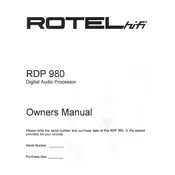 Rotel RDP-980 Processor manual cover