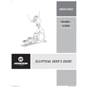 Horizon Fitness LS 645E 2009 Elliptical manual cover