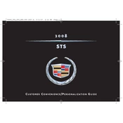 Cadillac STS 2008 manual cover