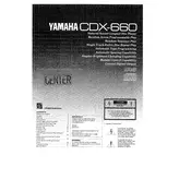 Yamaha CDX-660 Disc Player manual cover