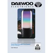 Daewoo Sound Glow Bluetooth Party Speaker AVS1424 Speaker manual cover