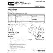 Toro Deluxe Z Master 2000 Series 132-5972 Seat Kit manual cover