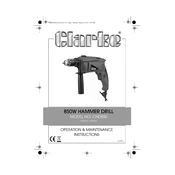 Clarke 6479500 CHD850 850W Hammer Drill manual cover