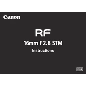 Canon RF 16mm F2.8 STM manual cover