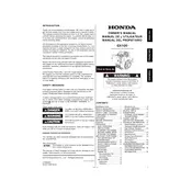 Honda GX100 2014 Engine manual cover