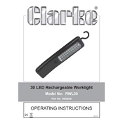 Clarke 4002830 RWL30 30 LED Reachargeable Worlight manual cover