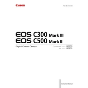 Canon EOS C500 Mark II manual cover