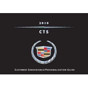 Cadillac CTS 2010 manual cover