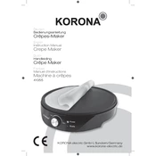 Korona 41055 Crepes Maker manual cover