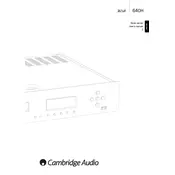 Cambridge Audio Azur 640H Server manual cover