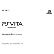 Sony PlayStation Vita PSVITA PCH-Z041 manual cover