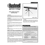 Bushnell 782061 Scope manual cover