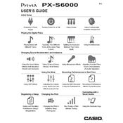 Casio Privia PXS6000 Keyboard manual cover