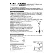 Sealey 1000ETJ Transmission Jack manual cover