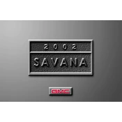 GMC Savana 2002 manual cover