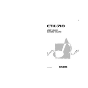 Casio CTK710 Keyboard manual cover