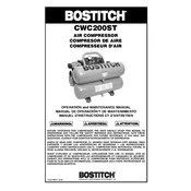 Bostitch CWC200ST Compressor manual cover