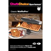 Chef's Choice 853 Sportsman Classic WafflePro Waffle Maker manual cover