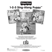 Fisher Price Mattel 1-2-3 Sing-Along Puppy 71298 Toy manual cover