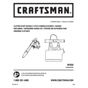 Craftsman CMXGAAMR27BV Blower manual cover