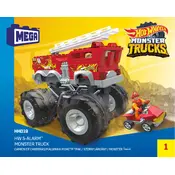 Mega Mattel Hot Wheels Fire Truck HHD19 Construction Set manual cover