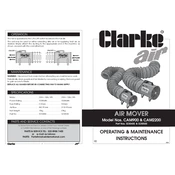 Clarke 3230400 CAM900 Air Mover manual cover