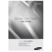 Samsung BD-P2550 Series Blu-ray Player manual cover