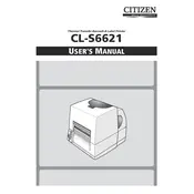 Citizen CL-S6621 Printer manual cover