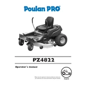 Poulan Pro Z Series PZ4822 Mower manual cover