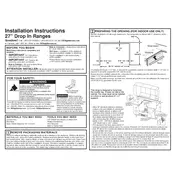 GE JM250 JM250DTBB Range manual cover