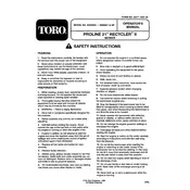 Toro ProLine Recycler II 21-inch 22044BC Mower manual cover