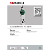 Parkside PKZ 1000 A1 3907405976 IAN 3166981904 Chain Hoist manual cover