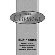 Yamaha Clavinova CLP-153SG Piano manual cover