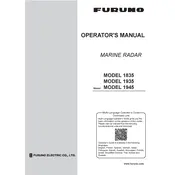 Furuno Model 1835 Radar manual cover