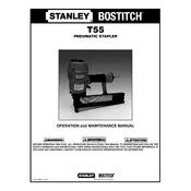 Bostitch T55S4 Stapler manual cover