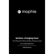 Mophie iPhone 8 Plus Wireless Charging Base Charger manual cover