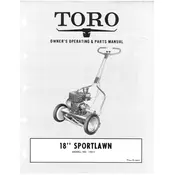 Toro Sportlawn 18-inch 10011 Mower manual cover