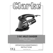 Clarke 6462053 CMS200 3 in 1 Multi Sander manual cover