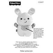 Fisher Price Mattel Soothe and Glow Bunny CGN57 Toy manual cover