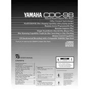 Yamaha CDC-98 Disc Player manual cover