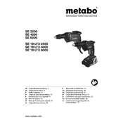 Metabo SE 18 LTX 4000 Screwdriver manual cover