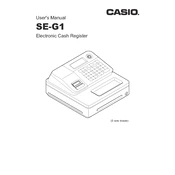 Casio SEG1 Cash Register manual cover