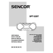 Sencor SPT-22ST Boombox manual cover