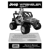 Power Wheels Mattel Jeep Wrangler Super 6 Volt B1501 Toy manual cover