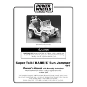 Power Wheels Mattel Barbie Sun Jammer 4x4 76960 Toy manual cover