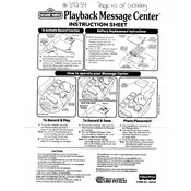 Fisher Price Mattel Playback Message Center 39234 Toy manual cover