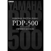 Yamaha PDP-500 Piano manual cover