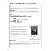 Spektrum SPMVR5203 Regulator manual cover