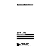 Peavey MPA 700 Mixer manual cover