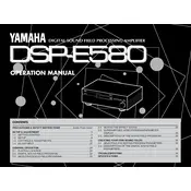 Yamaha DSP-E580 Amplifier manual cover